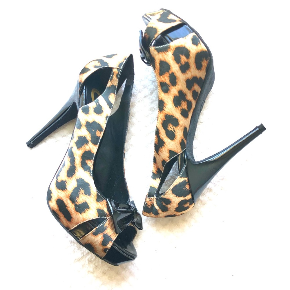 GUESS Leopard Print High Heels